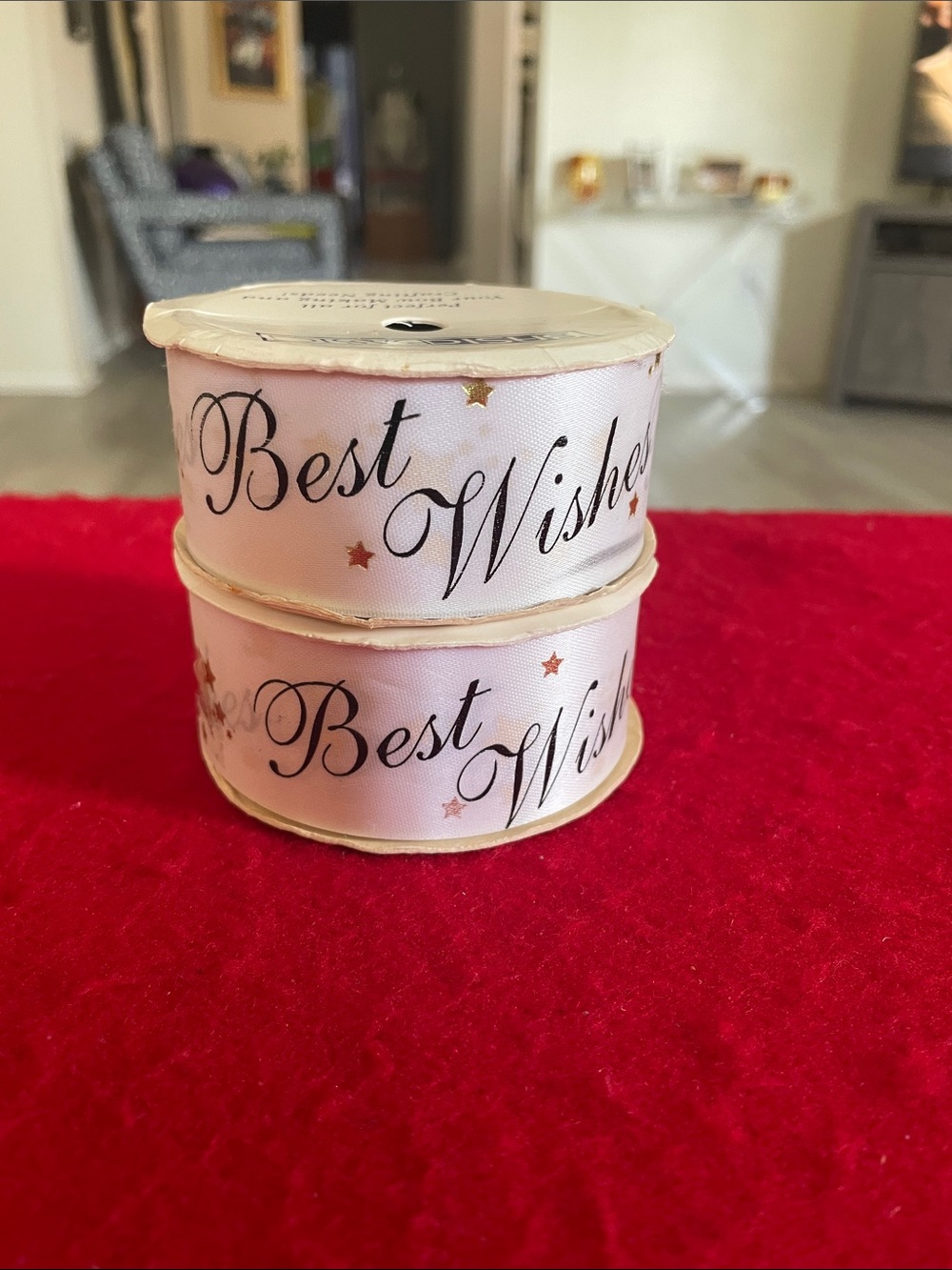 Lot of 2 Vintage Spools of Crafting Ribbon by BasicBasic